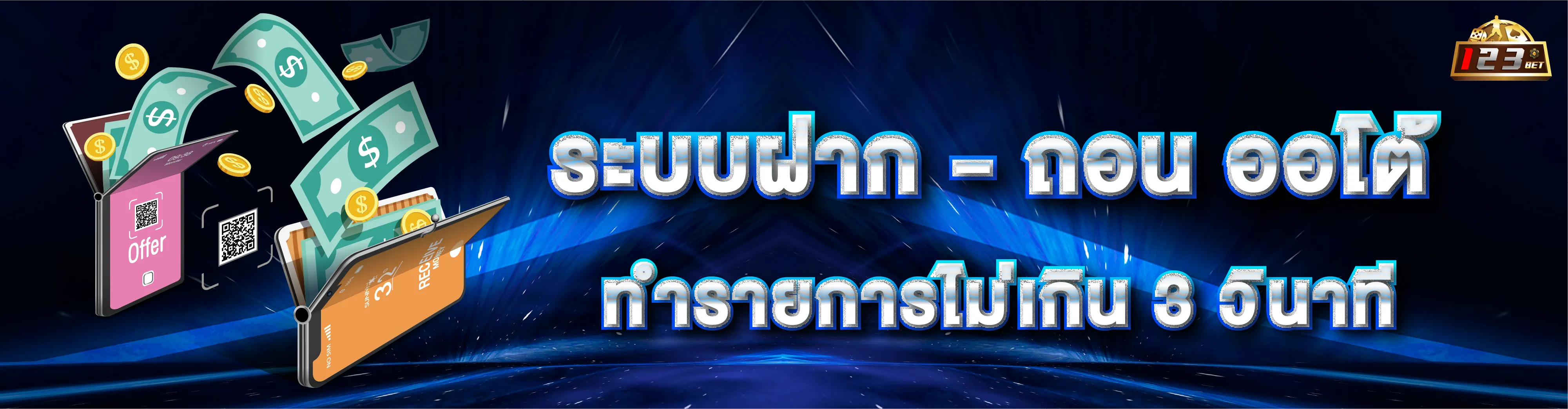 การทำรายการฝาก - ถอนออโต้ 123bet